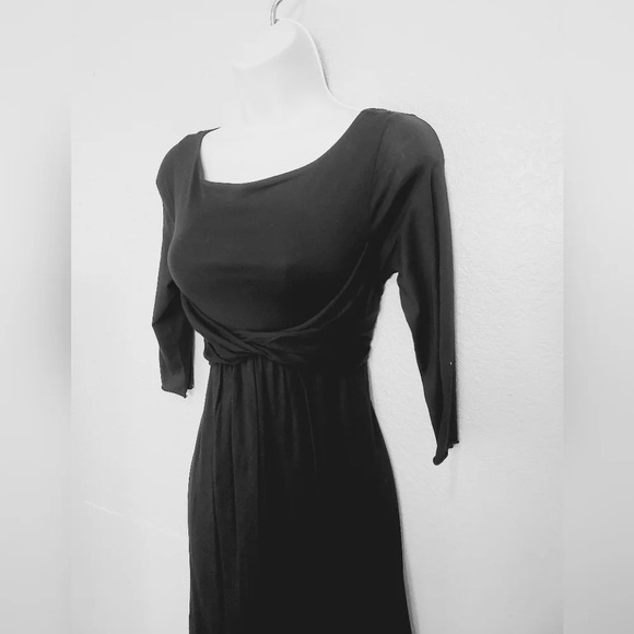 💚5/$25 Velvet by Graham & Spencer Black Knee Length Dress Size Small - Picture 8 of 11